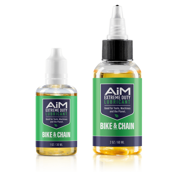 AiM Extreme Duty Lubricant | Bike & Chain Lube | Bundle| 1oz precision 2oz Yorker | More miles with less lube | Non-toxic & Odorless | by: PlanetSafe Lubricants