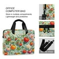 thumbnail image 4 of FORMRS 16" Laptop Bag Carrying Sleeve Case with Handle Travel Shoulder Briefcase, Green Floral Tomatoes, 4 of 8