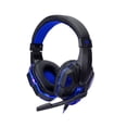 thumbnail image 3 of Auriculares para juegos Consola de juegos para computadora Sonido envolvente estéreo Auriculares con cable de 3,5 mm Auriculares, Negro, Azul, Tipo LED Inevent EL5139-02B, 3 of 7