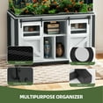 thumbnail image 3 of Uforic 120 Gal Fish Tank Stand with Storage, 1100 Lbs Capacity, Power Outlets, Barn Door, White, 3 of 8