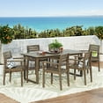 thumbnail image 2 of Ellendale Acacia Wood Outdoor 7 Piece Dining Set, Gray, 2 of 13