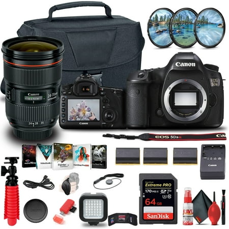 Canon EOS 5DS DSLR Camera (0581C002) + EF 24-70mm Lens + 64GB Card + More (International Version)