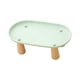 thumbnail image 4 of Comedero elevado para gatos con soporte antivómito para proteger el cuello del gato. Estación de alimentación moderna. Verde 24cmx13cm, 4 of 9