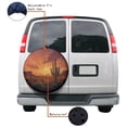 thumbnail image 4 of KAKALAD Desert Sunset Cactus 01 Spare Tire Cover Universal Vehicle Accessories Buckle Car Tools 15”in, 4 of 6