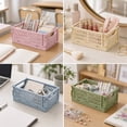 thumbnail image 3 of Collapsible Storage Baskets 6 Pack, Foldable Small Baskets for Desk Organizing with Labels & Marker, 3 of 4