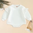 thumbnail image 5 of Baby Bodysuits Unisex Bodysuit Boys Girls Clothes Baby Girls Climbing Clothes Baby Long Sleeve Letter Triangle Romper Longs Set 6-12 Months, 5 of 6