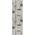 thumbnail image 2 of Addison Rugs Dream Shag Premium Machine Washable Transitional Sailboat Ivory Runner Rug, 2'3" x 7'6", 2 of 8