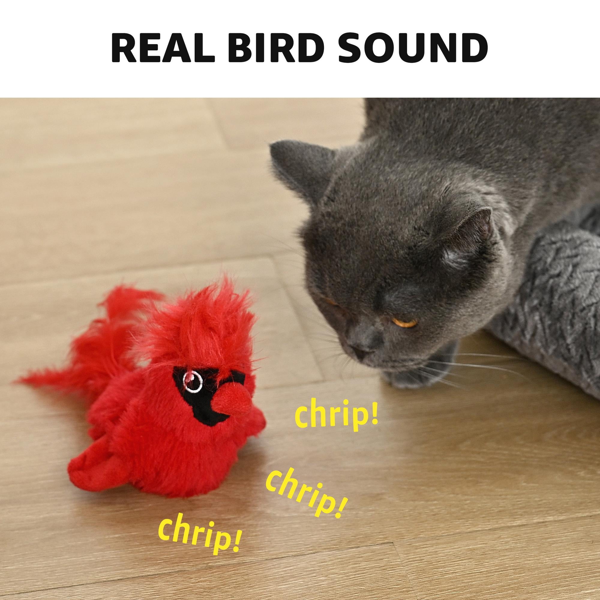 Max & Marlow Cat Toy Rechargeable Flapping Bird, Touch Activated with Realistic Wing Movement