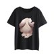 thumbnail image 4 of Puntoco - Camiseta de manga corta para mujer, talla grande, con pecho grande, para mujer Puntoco Puntoco-367, 4 of 9
