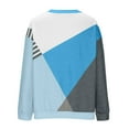 thumbnail image 5 of Ashirexll Oversized Sweatshirt for Women, Fall Sweatshirts for Women, Fashion Matching Color Pattern Long Sleeve Zipper V-neck Sweatshirt, 5 of 6