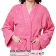 thumbnail image 5 of GOLD TEXTILES Premium Terry Cloth Robes for Women Lightweight Long Bathrobe, Adjustable Towel Robe Belt with Collar X-Large Long Rose Pack of 1, 5 of 6
