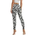 thumbnail image 2 of Renewold Cow Print Black White Yoga Leggings for Women Yoga Pants with Pockets Athletic Tights Soft Basic Pants Casual Active Yoga Leggings for Workout Sports Disco Party, S, 2 of 8