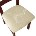 thumbnail image 1 of Inteprter Funda protectora elástica para asiento de silla de comedor de 4 piezas, fundas para sillas de comedor, fundas para 4 asientos de silla Conjuntos de muebles de sala de estar A, 1 of 6