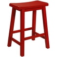 thumbnail image 2 of Home Square 24" Wood Counter Stool in Crimson Red - Set of 3, 2 of 11