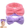thumbnail image 1 of 2 piezas diadema con lazo, banda para el cabello para maquillaje, lavado, spa, yoga, ejercicio, ducha, banda elástica para el cabello para niñas y mujeres, 1 of 6