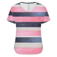 thumbnail image 6 of Short Sleeve Tshirts Shirts for Women Vintage Tshirts Shirts Black Striped Shirts Plus Size Tee Shirts for Women Graphic, 6 of 6