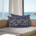 thumbnail image 3 of Lumbar Pillow Covers 20x12 Inch Set of 2, Navy Blue Boho Waterproof Outdoor Pillow Covers, Abstract Art Ethnic Vintage Geometric Decorative Cushion Pillowcases for Couch, Sofa, Bed, Garden, Patio, 3 of 9