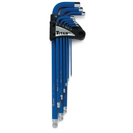 Titan 12714 9Pc Met Long Ball End Hex Set