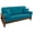 Aqua Blue, variant on Blazing Needles Solid Microsuede Double Corded 8 to 9-inch Full Futon Cover Set with Four Throw Pillows (Set of 5)-Color:Bery Berry