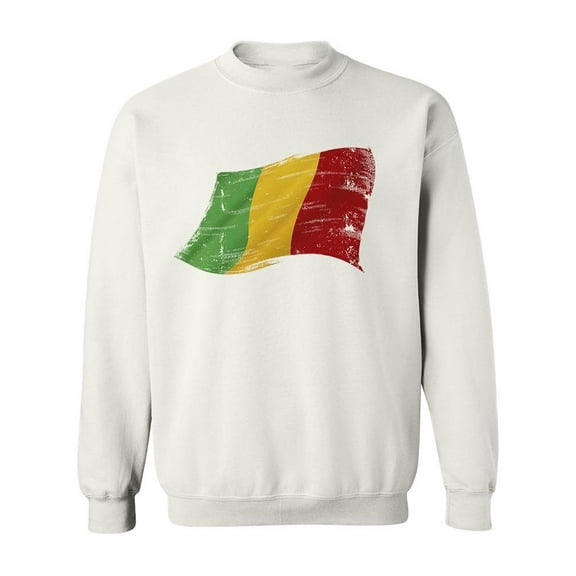 Waving Mali Flag Sweatshirt Men -Image by Shutterstock, Male 4X-Large