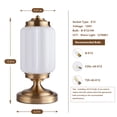 thumbnail image 5 of SUNMORY Gold Table Lamps with White Glass Shade, Elegant Brass Base Desk Lamp, Warm 2700K Ambient Light for Bedroom, Living Room, Nightstand, Entryway, Classic Home Decor, 5 of 11