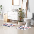 thumbnail image 6 of Toilet Rug Rectangle Bathroom Rugs Non-Slip Soft Plush Machine Washable Contour Bath Mat Gnome with Balloon 24x16, 6 of 9