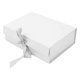 thumbnail image 1 of Gift Boxes Folding Pure Color Reusable Gift Wrap Boxes with Ribbon for Storing Jewelry Candies Candles Perfume White, 1 of 5