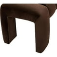 thumbnail image 5 of Pemberly Row Contemporary 17.5" Velvet & Solid Wood Bench in Andaz Brown, 5 of 8