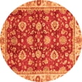 thumbnail image 1 of Ahgly Company Indoor Round Oriental Orange Traditional Area Rugs, 5' Round, 1 of 4