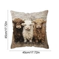 thumbnail image 3 of ddioayh Throw Pillow Cover Animal Print Soft Machine Washable 45x45cm for Sofa Chair Bedroom Home Decor Spring Easter Pet Theme Decorative Gift Idea, 3 of 6