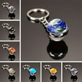 thumbnail image 2 of Key Chain Pendant Double-sided Universe  Planet Glass Ball Key  Meaningful Gifts For Astronomy Lovers, 2 of 7