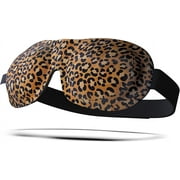 SMUG 100% Blackout Deep Sleep Mask, Adult, Contoured 3D Lash Protector, Animal Print