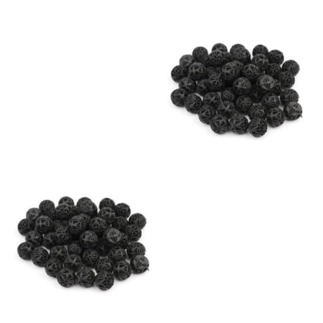 Greeniant Acuario Pond Reefs Bio Balls 16mm Bote de filtración de bolas con algodón bioquímico Agua transparente Medios reutilizables 100 piezas 2piezas