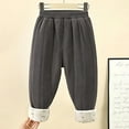 thumbnail image 4 of Gfyviroh Toddler Boys and Girls Pants Children's Thick Winter Warm Pants Casual Cotton Pleated Cuffed Trousers,3-15 Years, 4 of 6