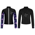 thumbnail image 7 of JanJean Kids Girls Athletic Sport Jacket Long Sleeve Zipper Figure Ice Skating Training Coat Top Black 8, 7 of 7