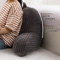 thumbnail image 6 of Reading Pillow Bed Wedge Large Adult Children Backrest with Arms Back Support for Sitting Up in Bed/Couch for Lounging Bedrest,Waffle Stereoscopic Design,Khaki, 6 of 16