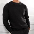 thumbnail image 2 of uikmnh Men's Autumn and Winter Simple Solid Color Knit Sweater Pullover, 2 of 6