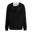 thumbnail image 4 of Comdrip Waffle Hoodie Women, Tops Pullover Women Casual Button Autumn Solid Winter Hoodie Women's Blouse Womens Hoodies Black S, 4 of 5