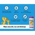 thumbnail image 5 of Petkin Jumbo Pet Ear Wipes, 80 Extra Moist Wipes, 5 of 7