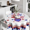 thumbnail image 2 of Thanksgiving Cute Love 60 Inch Round Tablecloth Patriotic Colorful Stars Table Cloth Autumn Holiday Washable Table Cover Holiday Farmhouse for Indoor Kitchen Dinning Round Tables Decor, 2 of 6