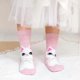 thumbnail image 3 of Children Girls Socks Children's Socks: Girls Funny Socks Made of Cotton Children Colorful Animals Patterned Stockings 5 Pairs, 3 of 4