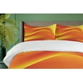 thumbnail image 4 of Ambesonne Orange Duvet Cover Set, Abstract Digital Waves, 2-Calking, Burnt Orange, 4 of 7