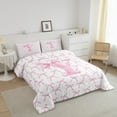 thumbnail image 3 of Erosebridal Initial Letter Bedding Twin Comforter Set,Monogrammed Bowknot Down Comforter,Kawaii Decoration,Reversible,Lightweight,2-Piece, 3 of 7
