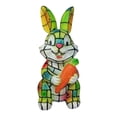 thumbnail image 2 of Colorful Rabbits Resin Lamp Decorative Night Light Home Bedroom Courtyard Decorative Light USB Version, 2 of 7