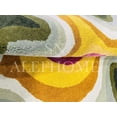thumbnail image 2 of ALEF HOME Hand-Tufted Wool Rug, Modern Irregular Shaped Area Rug for Living Room Bedroom Dining Room Kitchen Décor | Rug Illusion Pattern(Green-5x5), 2 of 5