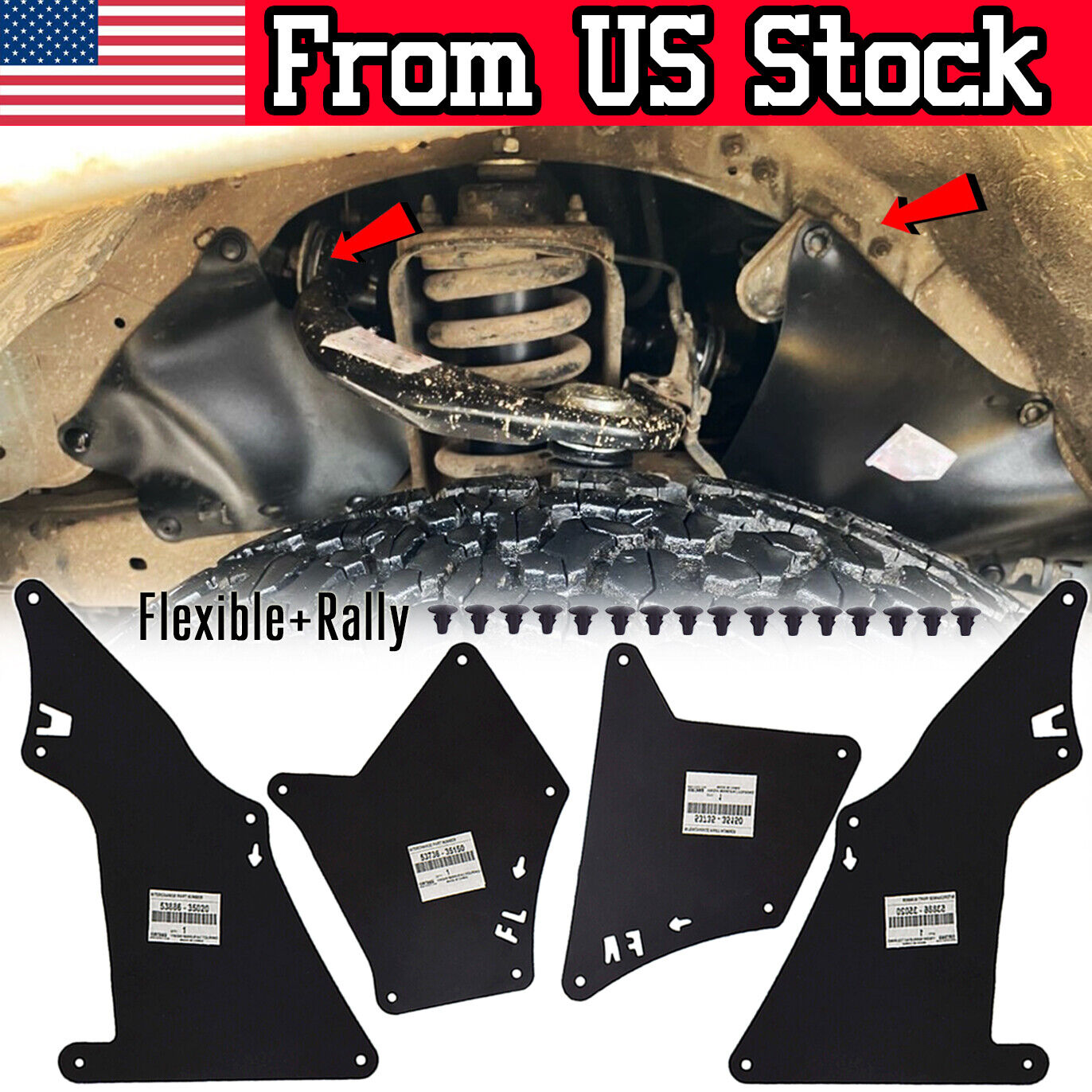 AUTOXBERT Splash Guard Fender Liner Shield for Lexus GX460 GX470 Toyota