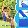 thumbnail image 4 of Joyfy 2 Pack Outdoor Swing Seat for Kids, Backyard Playground 5.5" Wide Heavy Duty Swing Set Accessories with 66" Chain, Support 250lb Outdoor Play Set, Blue, 4 of 7