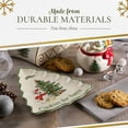 thumbnail image 4 of Spode Christmas Tree Cookie Server, Tree-Shaped Snack Tray - Rudolph Cookies for Santa - Fine Porcelain Holiday Dishware & Festive Christmas Tableware, Dishwasher Safe - Collectible Gift, 4 of 7