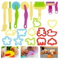 thumbnail image 2 of Yous Auto Dough Tools Kit,20 pcs Plastic ABS Durable Non-toxic Clay Dough Tools,DIY Mud Mould Kit Plasticine Modelling Toy,Play Dough Clay Molds Set,Plasticine Clay Extruders Creation Set for Kids, 2 of 10