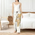 thumbnail image 4 of Fotbe World Map 1 Pantalones de Pijama para Mujer, Pantalones de Dormir, Pantalones Pj con Cordón y Bolsillos-X-Large, 4 of 6